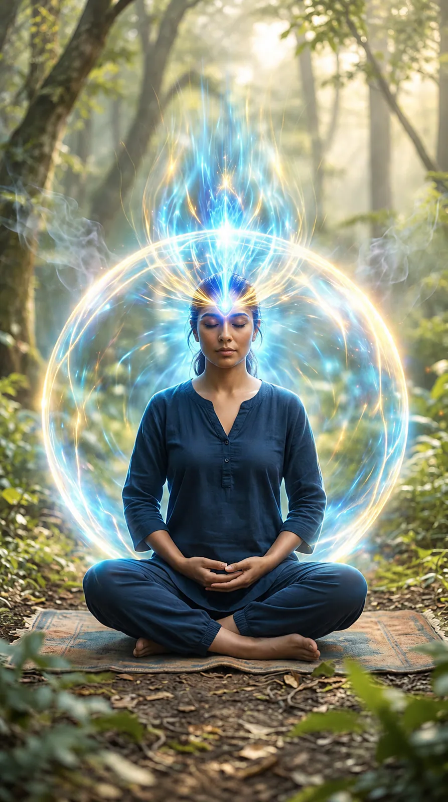 Meditación y visualización de protección espiritual en la naturaleza